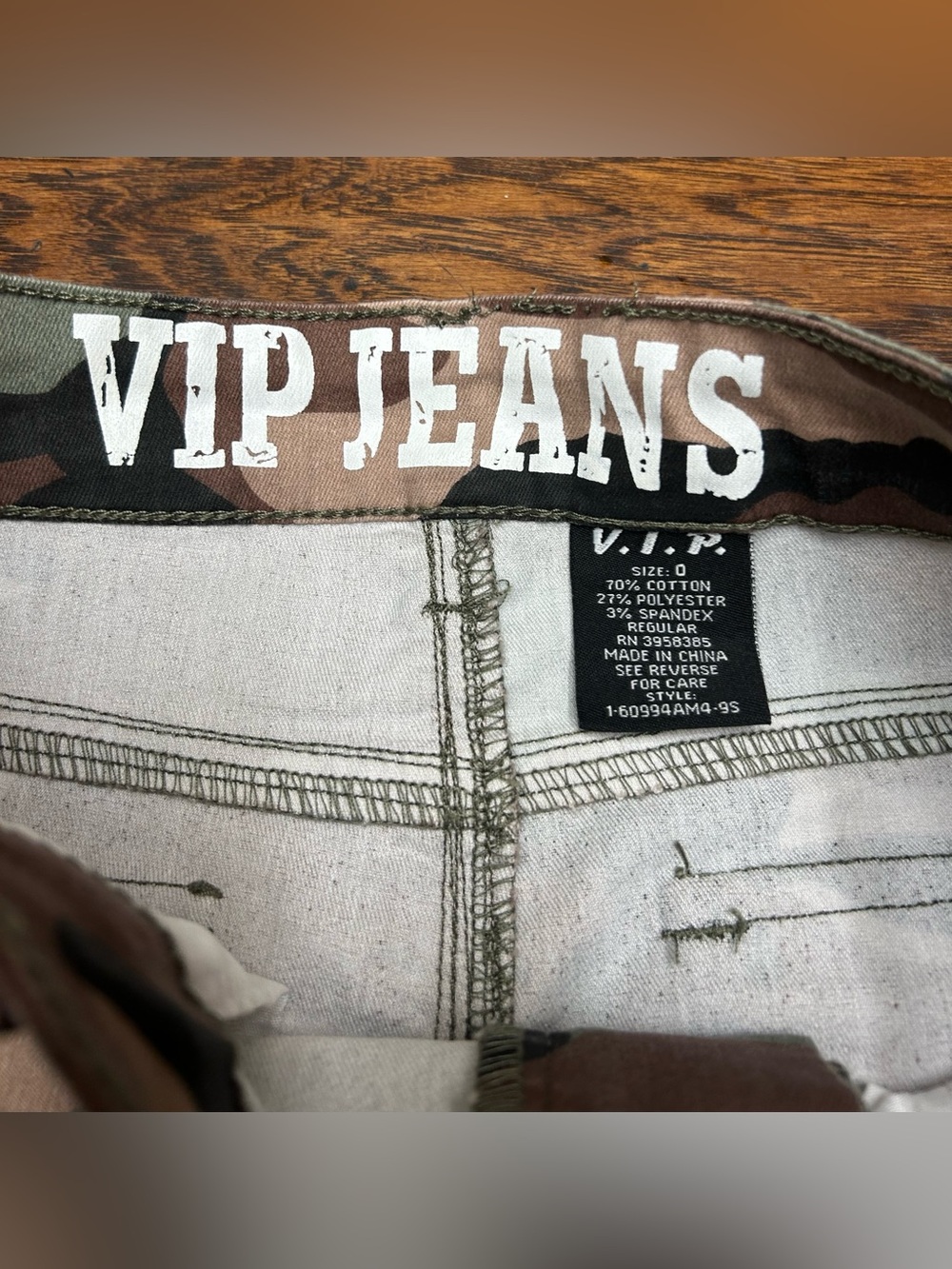 VIP Camouflage Cargo Pants in Green and Brown - Picture 7 of 9